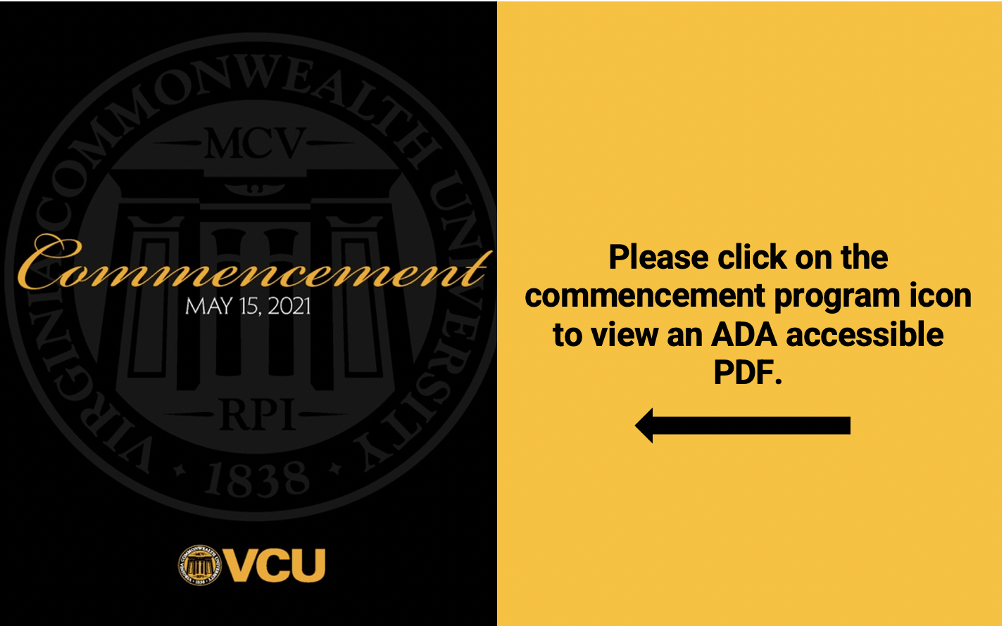 2021 Spring Commencement Program PDF Link